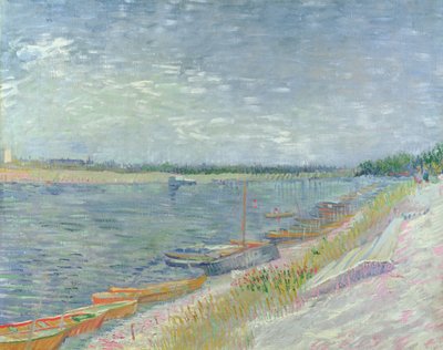 Afgemeerde Boten, 1887 door Vincent van Gogh